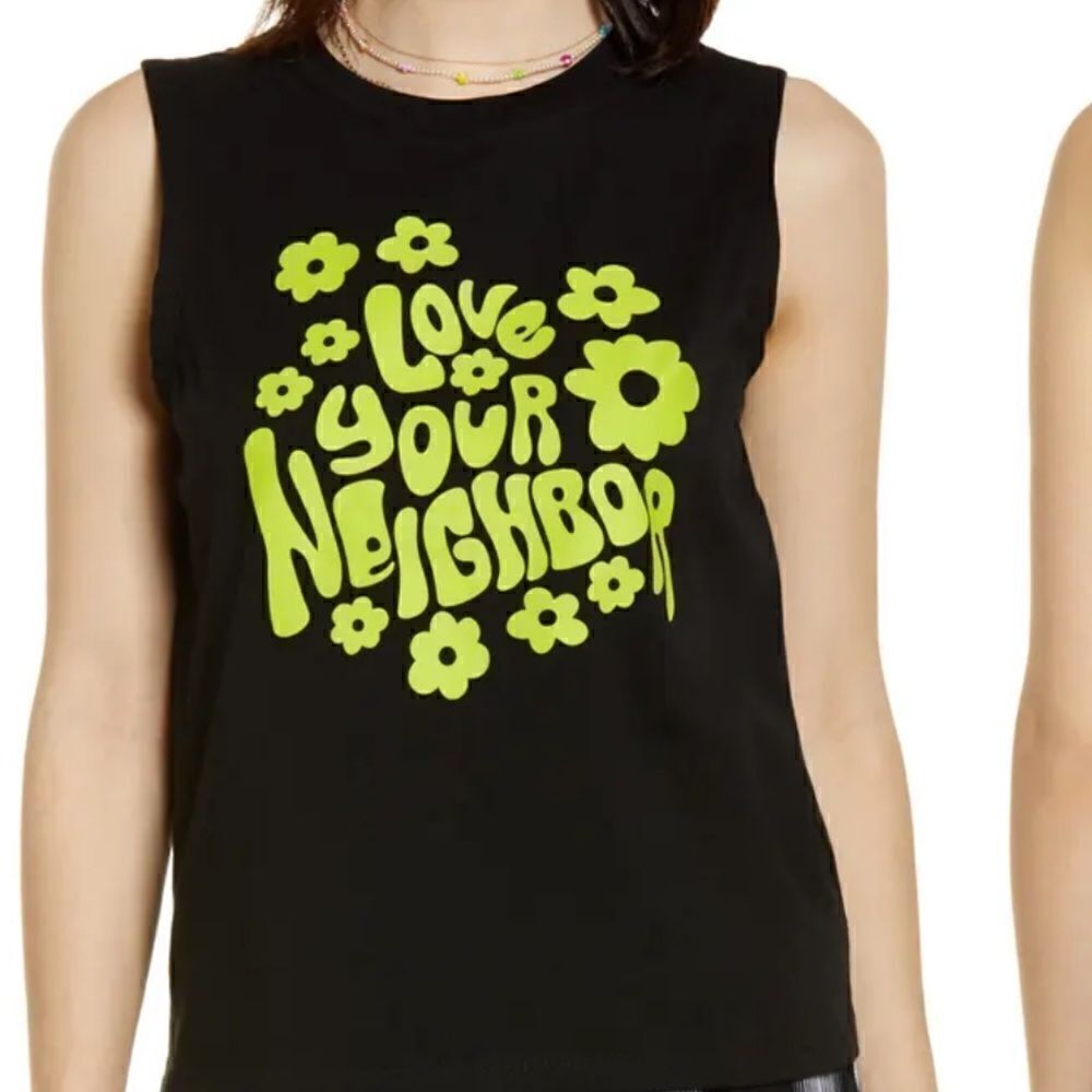 BP. Love Your Neighbor Muscle Tank Top Women’s Small